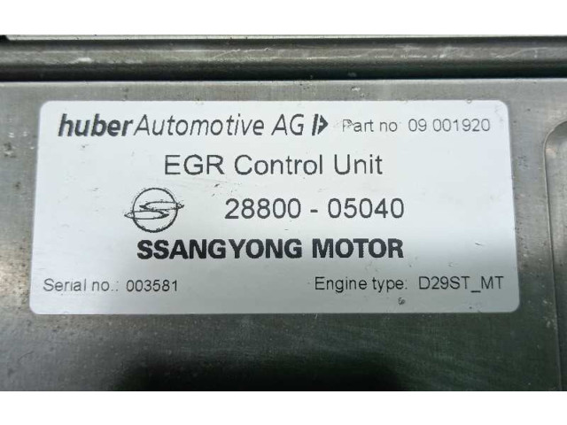 Блок управления двигателем Блок управления 2880005040, 09001920 SsangYong Rexton