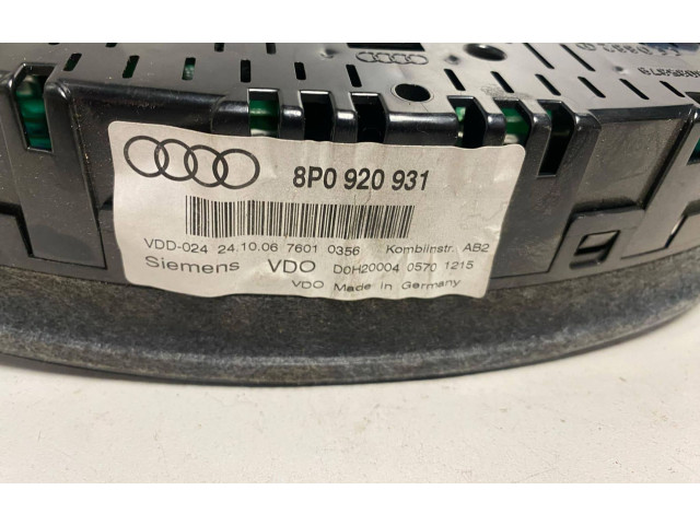 Панель приборов 8P0920931 Audi A3 S3 8P