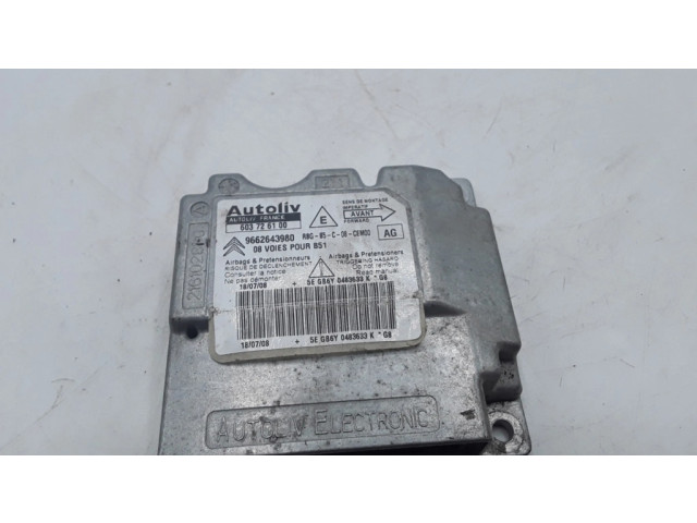 Блок подушек безопасности 9662643980, 603726100   Citroen C4 I