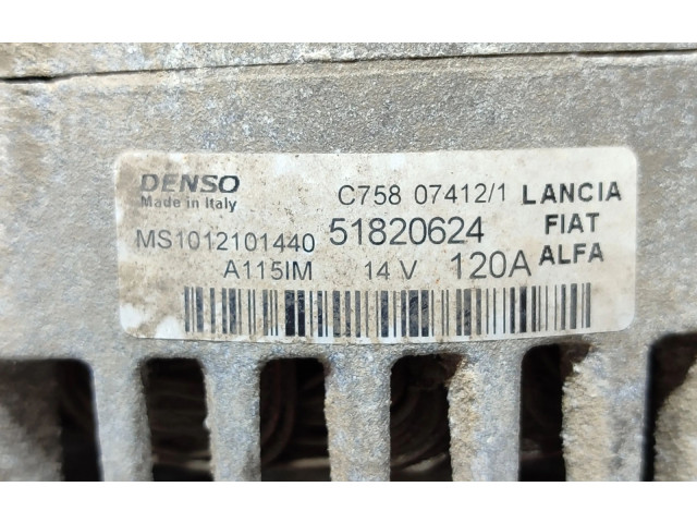 Генератор 51820624, DENSO Alfa Romeo Giulietta