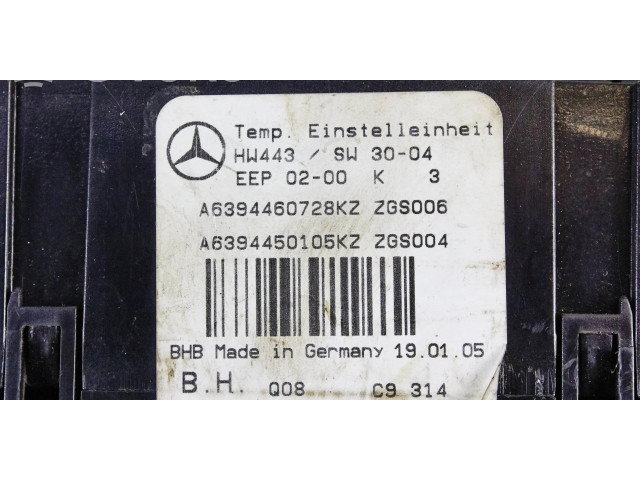 Блок управления климат-контролем a6394460728kz, a6394450105kz   Mercedes-Benz Vito Viano W639