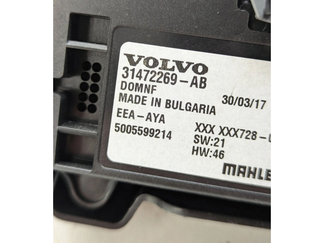 Блок управления климат-контролем 31472269, 5005599214   Volvo S90, V90