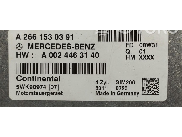 Řídící jednotka A2661530391, A2661530391 Mercedes-Benz A W169 2007
