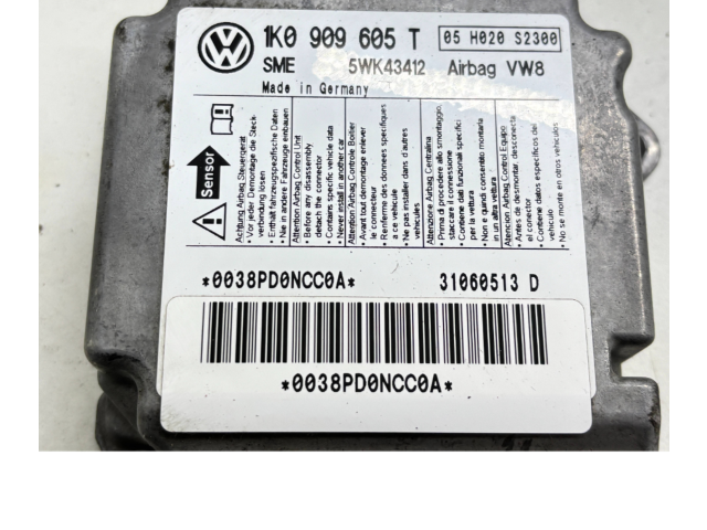 Блок подушек безопасности 1K0909605T Volkswagen Jetta V