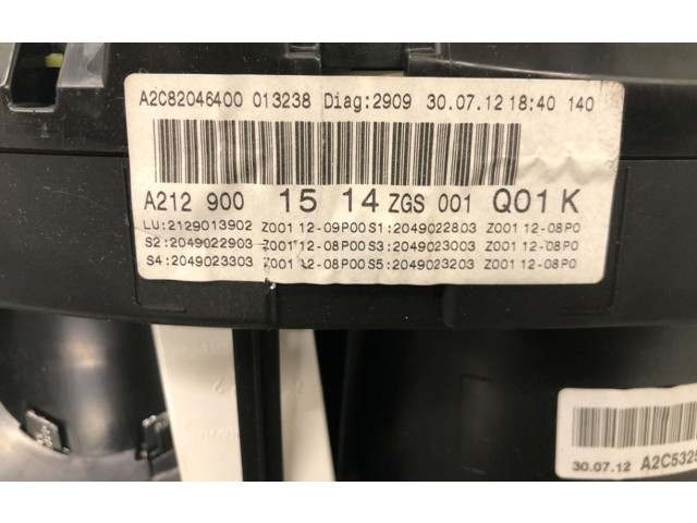 Přístrojová deska Mercedes-Benz E C207 W207 2013 A2129001514, 2049022903