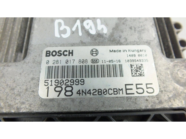 Блок управления двигателя 51902999, 4N4280CBM   Fiat Bravo