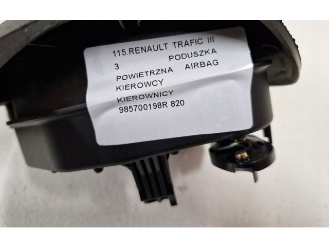 Подушка безопасности водителя 985700198R Renault Trafic III (X82)