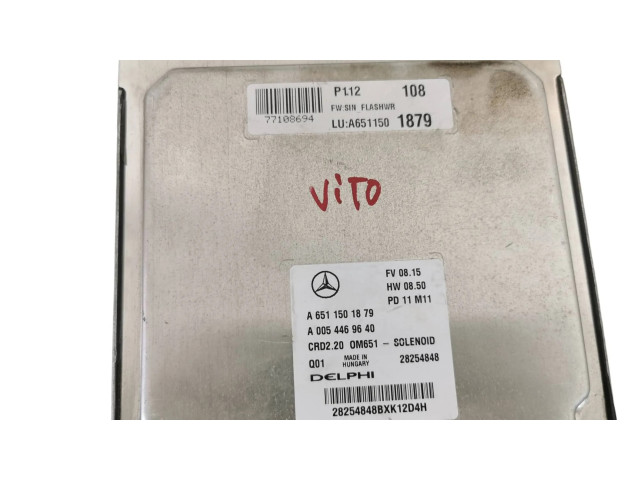 Řídící jednotka A6511501879, 28254848 Mercedes-Benz Vito Viano W639 2012