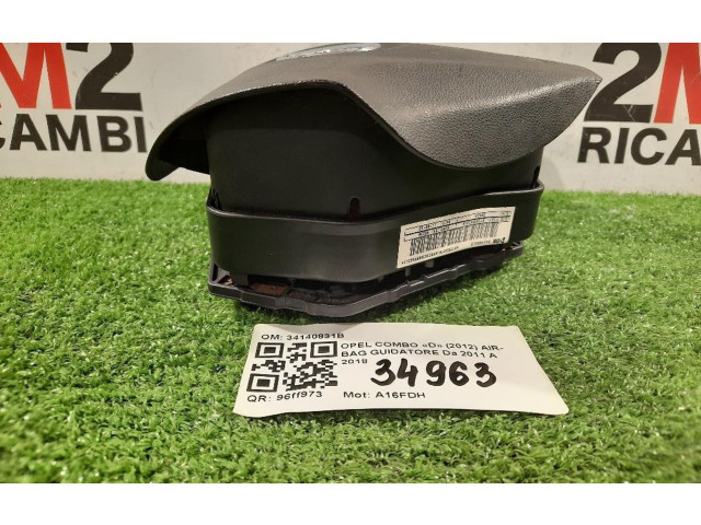 Подушка безопасности водителя 34140831B, 34140831B Opel Combo D