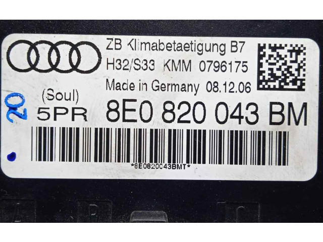 Блок управления климат-контролем 8E0820043BM Audi A4 Allroad
