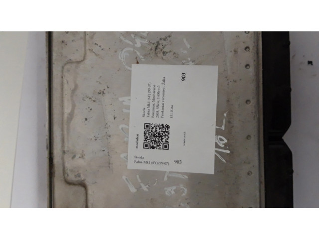 Блок управления двигателя 038906019KT, 0281011219 Skoda Fabia Mk1 (6Y)