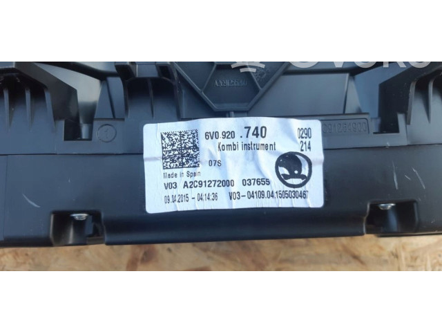 Панель приборов 6974655 Skoda Fabia Mk3 (NJ)