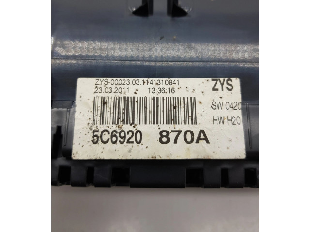 Спидометр (приборный щиток) 5C6920870A, ZYS0002303 Volkswagen Jetta VI