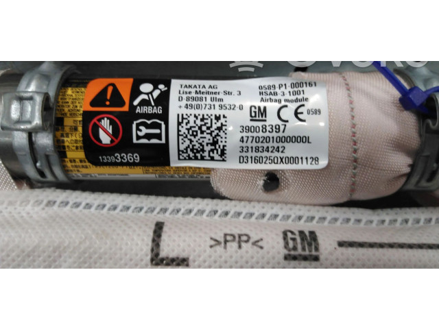 Боковая подушка безопасности 39008397, 39058589 Vauxhall Astra K