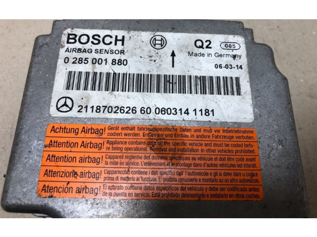 Блок подушек безопасности 0285001880, 0285001880   Mercedes-Benz E AMG W211