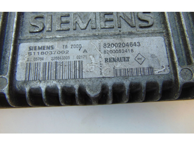 Блок управления коробкой передач 8200204643, S118037002A Renault Clio II