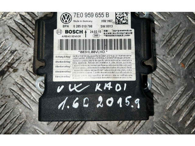 Блок подушек безопасности 7E0959655B, 0285010798   Volkswagen Caddy