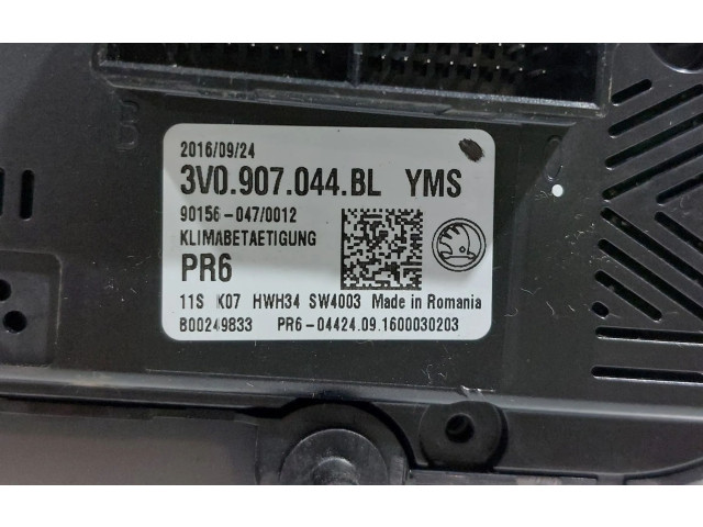 Блок управления климат-контролем 3V0907044BL, 3V0907044BL   Skoda Superb B8 (3V)