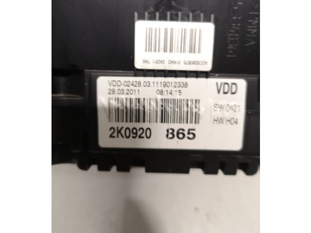 Панель приборов 2K0920865, 1119012338   Volkswagen Caddy       