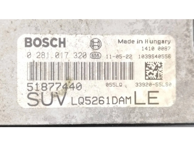 Řídící jednotka 51877440, 0281017320 Suzuki SX4 2012
