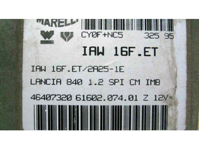 Блок управления двигателя 46407320, CENTRALITAMOTORUCE Lancia Y 840