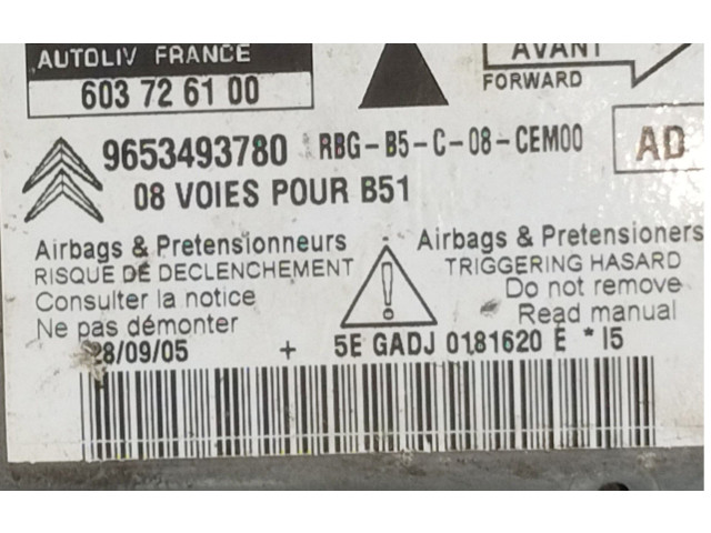 Блок подушек безопасности 603726100 Citroen C4 I