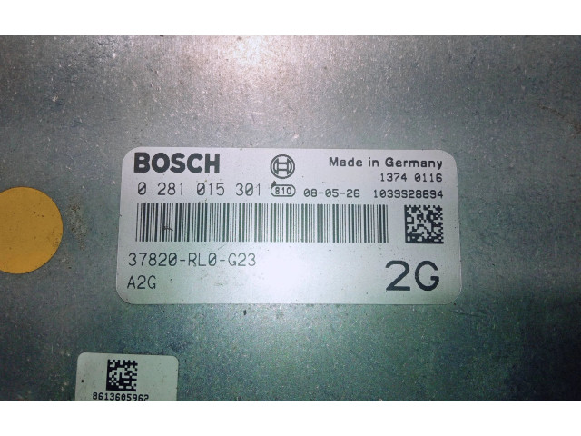 Блок управления двигателя 37820RL0G23, 1039S28694 Honda Accord