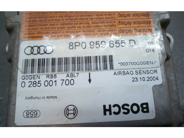 Блок подушек безопасности 8P0959655D, 0285001700   Audi A3 S3 8P