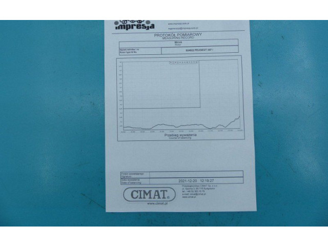 Turbodmychadlo Турбина 706977-3, IMPRK924922   Peugeot 307   