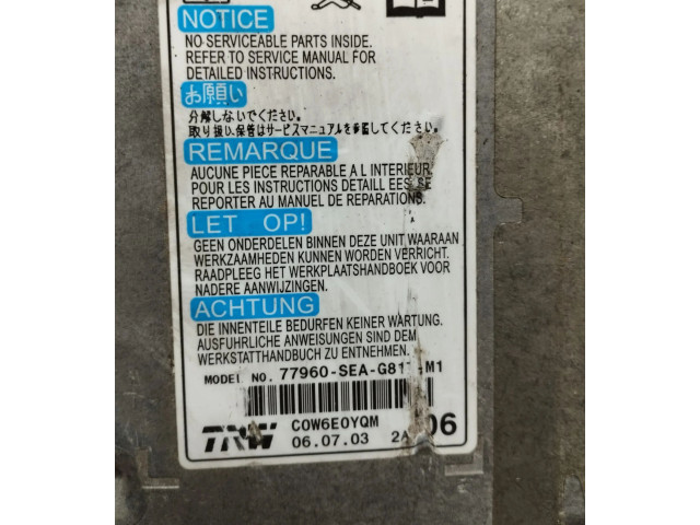 Блок подушек безопасности 77960SEAG817M1 Honda Accord