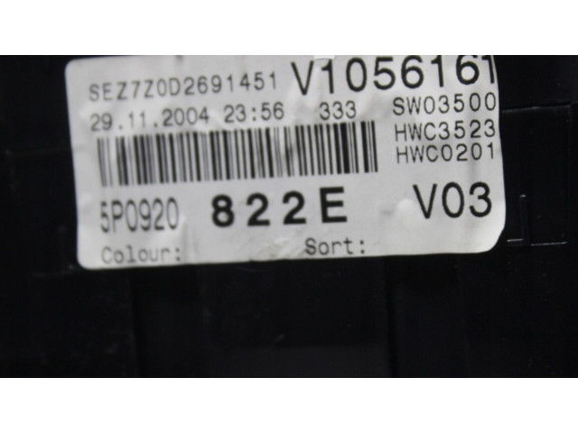 Přístrojová deska Seat Toledo III (5P) 2005 5P0920822E