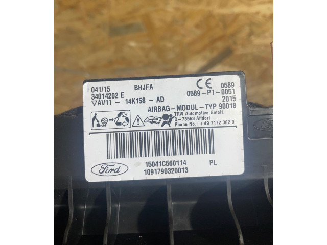 Боковая подушка безопасности Av1114k158ad, 34014202   Ford B-MAX