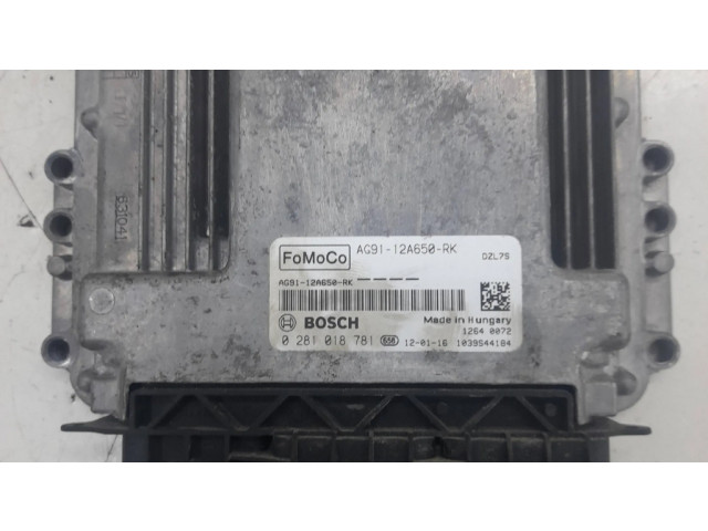 Блок управления двигателя AG9112A650RK, 0281018781   Ford Galaxy