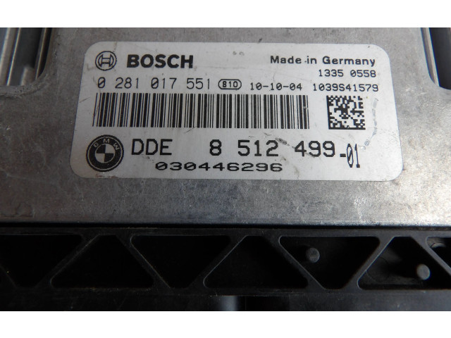 Řídící jednotka 8512499, 0281017551 BMW 1 E81 E87 2008