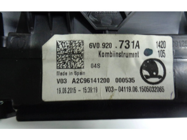 Панель приборов 6V0920731A, 6V0920731A Skoda Fabia Mk3 (NJ)