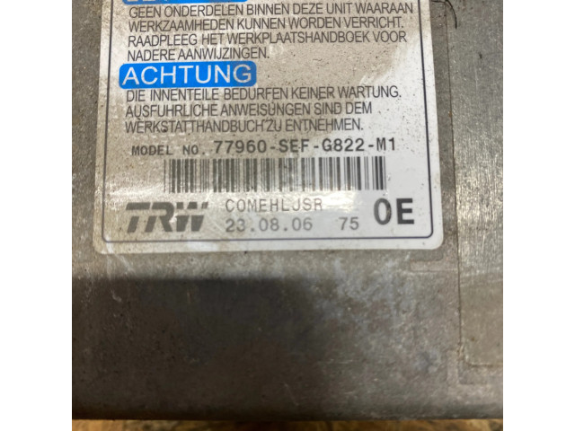 Блок подушек безопасности 77960SEFG822M1, 03M806R Honda Accord