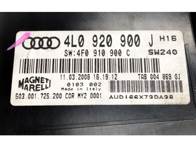 Přístrojová deska  Audi Q7 4L 2008 4L0920900J  