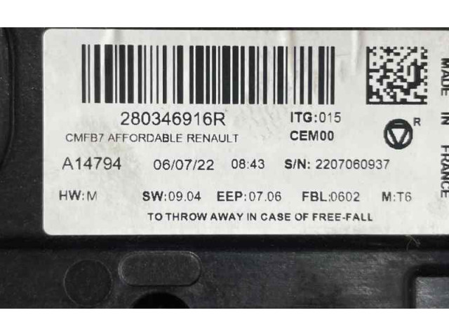 Дисплей    280346916R   Renault Clio V