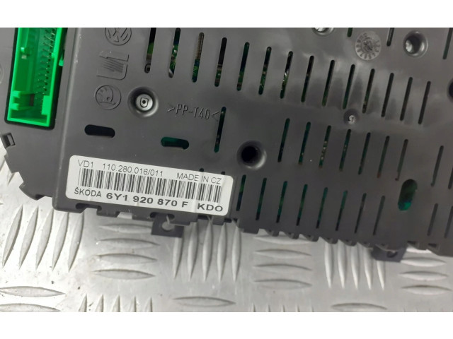 Панель приборов 6Y1920870 Skoda Fabia Mk1 (6Y)