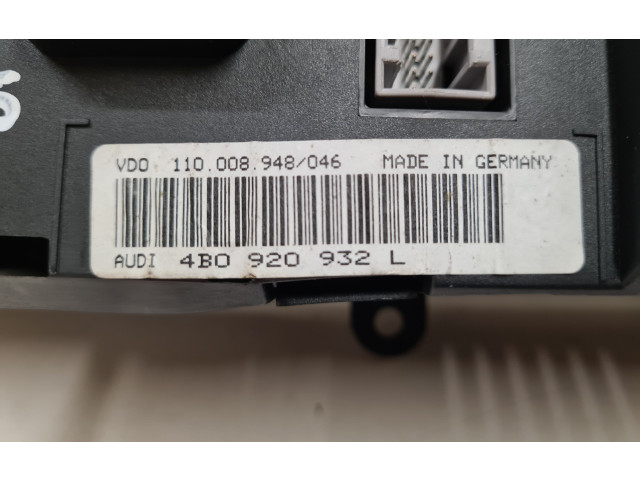 Панель приборов 4B0920932L Audi A6 S6 C5 4B