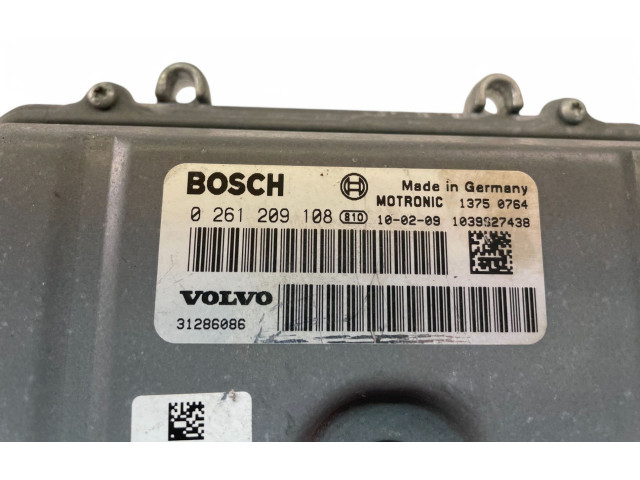 Блок управления двигателем Блок управления 31286086, 0261209108   Volvo V70