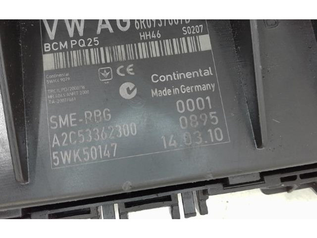 Pojistková skříňka Řídící jednotka BSM 6R0937087TZ07 Seat Ibiza IV (6J,6P) 2010