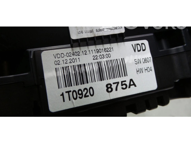 Панель приборов 1T0920875A Volkswagen Touran II