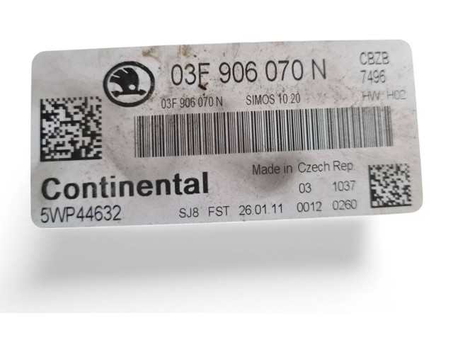 Vstřikovací lišta 03F906070N, 5WP44632 Skoda Fabia Mk2 (5J) CBZB