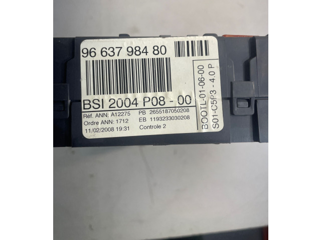 Pojistková skříňka 9663798480, 2655187050208 Peugeot 807 2004