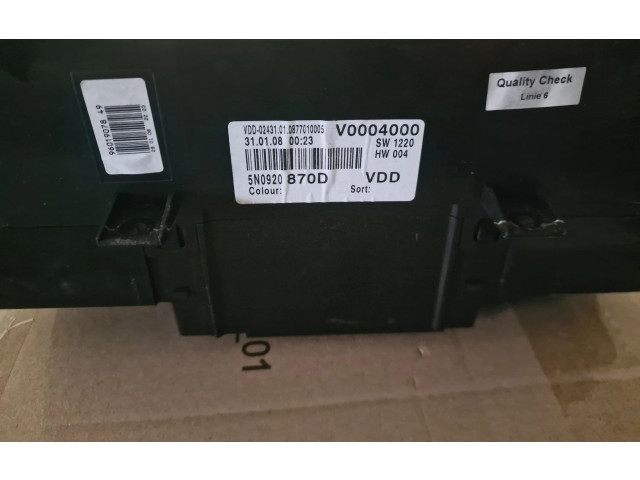 Přístrojová deska Volkswagen Tiguan 2012 5N0920870D