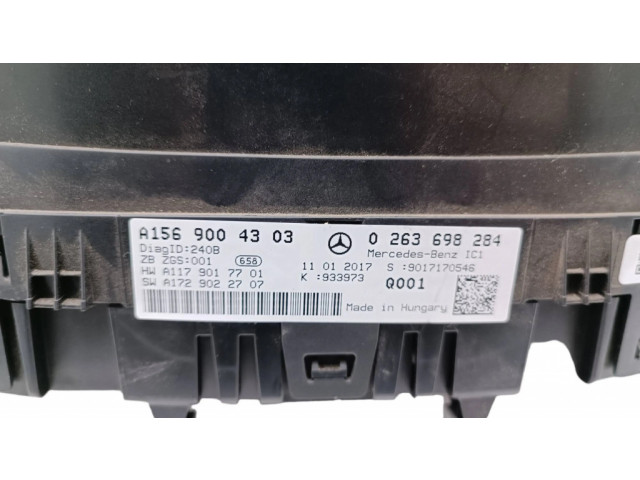 Панель приборов A1569004303, 0263698284   Mercedes-Benz GLA W156       