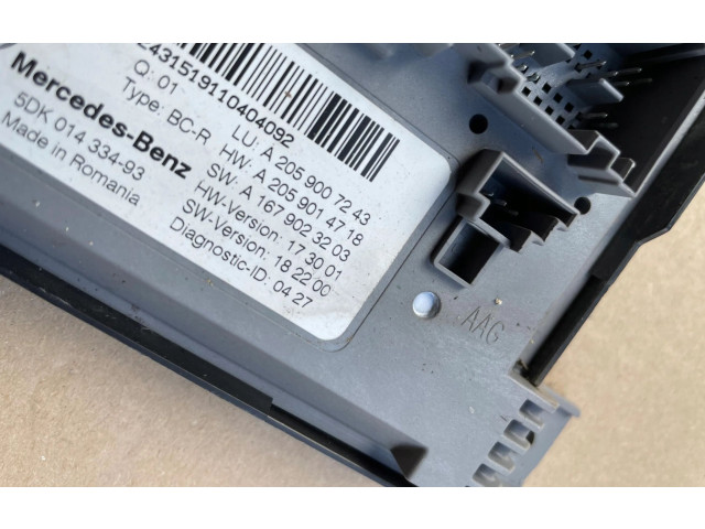 Блок комфорта 2059007243 Mercedes-Benz GLC X253 C253