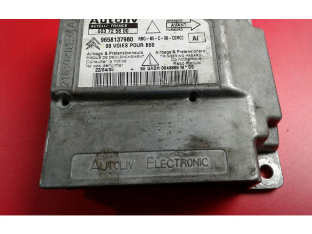 Блок подушек безопасности 9658137980   Citroen C4 I