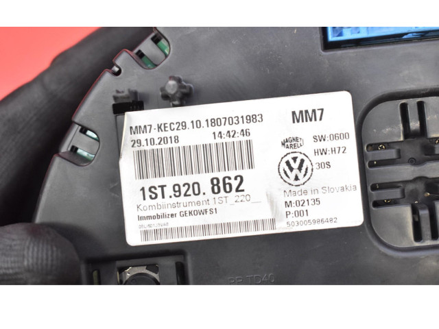 Спидометр (приборный щиток) Skoda Citigo 2011 - 2020 года